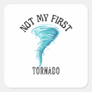 Pegatina Cuadrada no es mi primer tornado