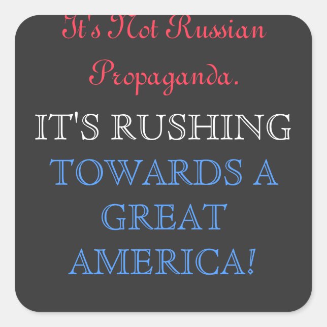 Pegatina Cuadrada No es ruso, es RUSO (Anverso)