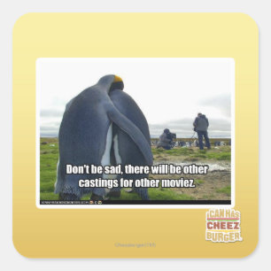 Pegatina Cuadrada No esté triste