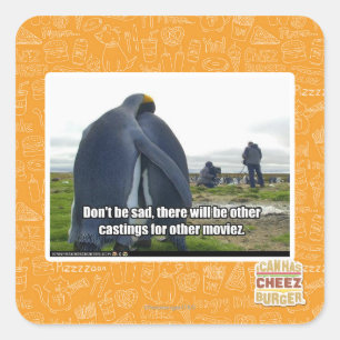 Pegatina Cuadrada No esté triste