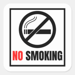 Pegatina Cuadrada No fumar
