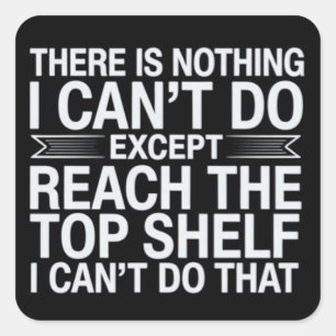 Pegatina Cuadrada No hay nada que no pueda hacer divertido sarcástic