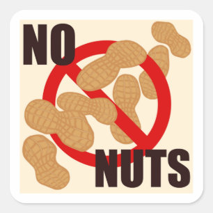 Pegatina Cuadrada No hay nueces en eso