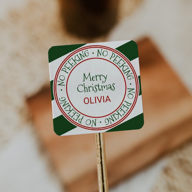 Pegatina Cuadrada No hay regalo de Navidades de búsqueda (Subido por el creador)