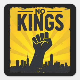 Pegatina Cuadrada No Kings (Edición DC)