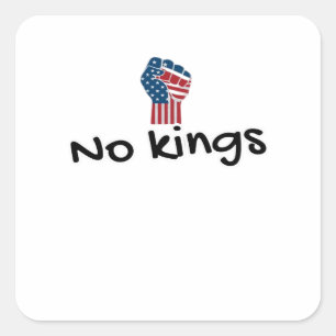 Pegatina Cuadrada No Kings In America Classic Minimal Clean