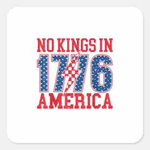 Pegatina Cuadrada No Kings In America We The People Vintage