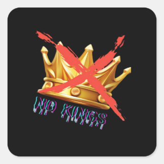 Pegatina Cuadrada No Kings Trendy Design