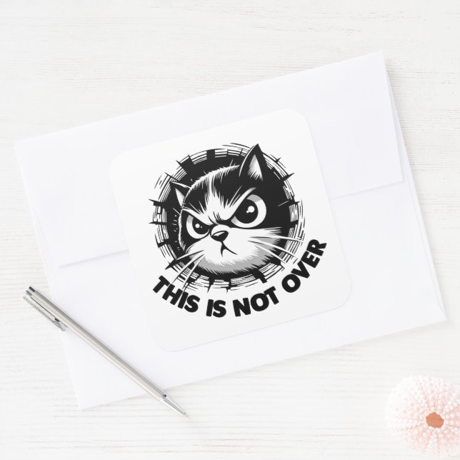 Pegatina Cuadrada No más de 2 (Sobre)