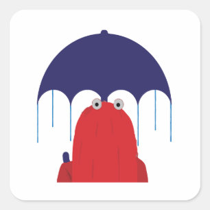 Pegatina Cuadrada No me abrazen, tengo miedo.