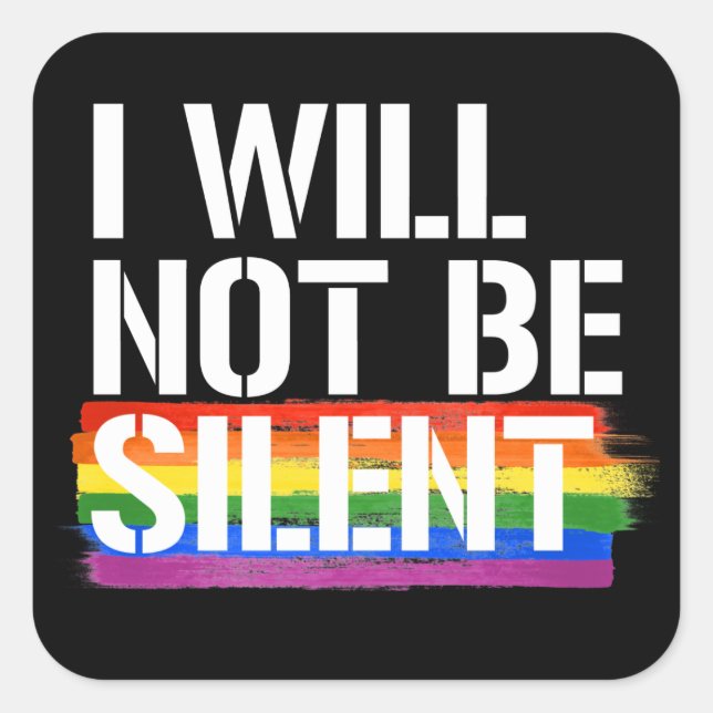Pegatina Cuadrada No me callaré (Anverso)