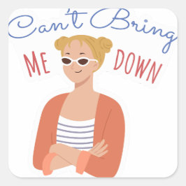 Pegatina Cuadrada No me puede bajar