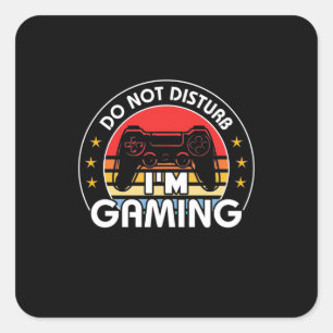 Pegatina Cuadrada No molestar el juego
