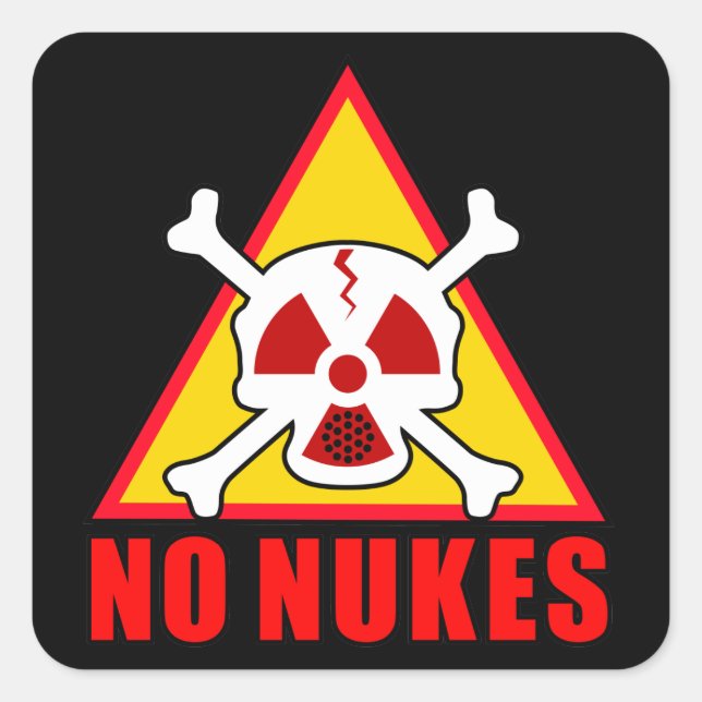 PEGATINA CUADRADA NO NUKES! (Anverso)