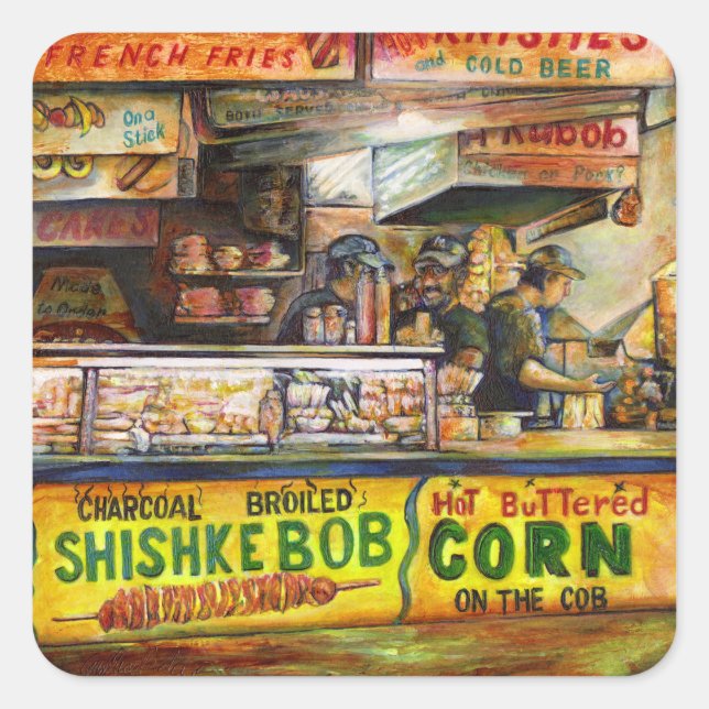 Pegatina Cuadrada No puedes competir con eso (Anverso)