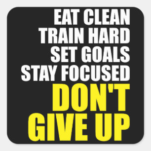 Pegatina Cuadrada No se rindan - Motivación del entrenamiento