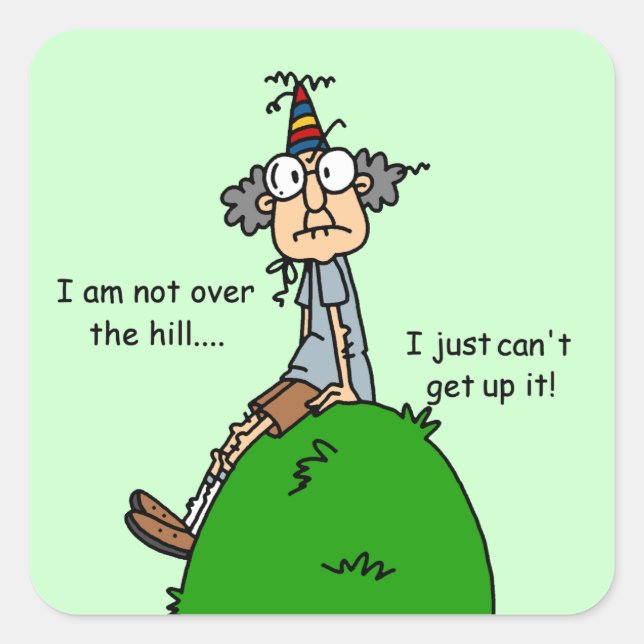 Pegatina Cuadrada No sobre el humor de la colina (Anverso)