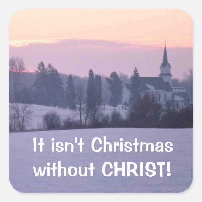 Pegatina Cuadrada No son Navidades (Anverso)