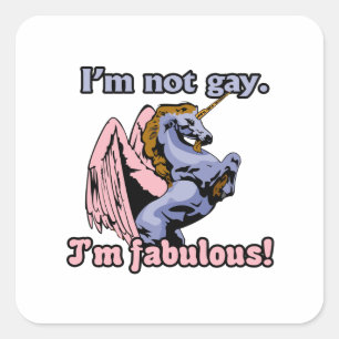 Pegatina Cuadrada No soy gay, soy fabuloso