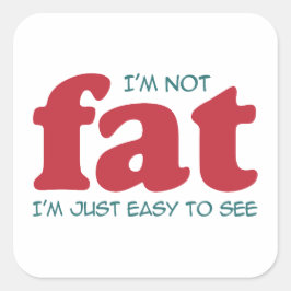 Pegatina Cuadrada No soy gordo