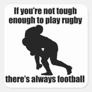 Pegatina Cuadrada No Suficiente Para Jugar Al Rugby