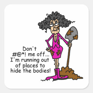 Pegatina Cuadrada No te metas conmigo