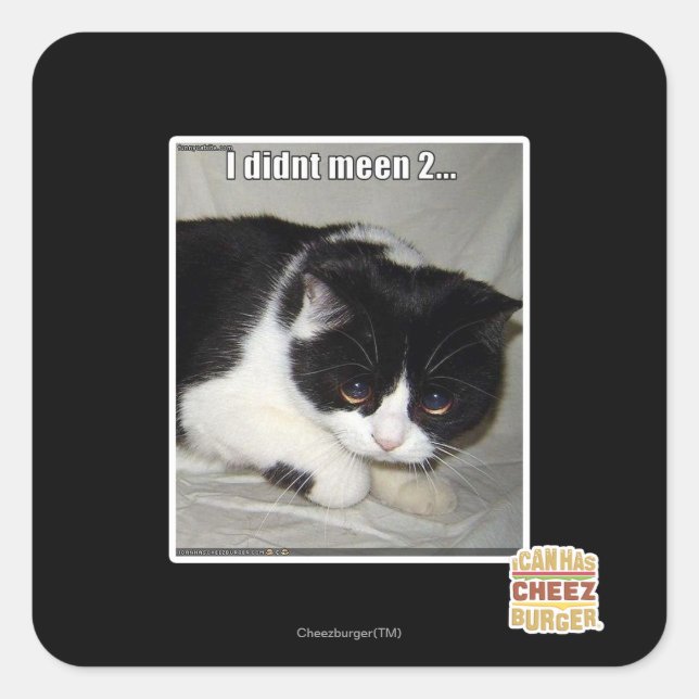 Pegatina Cuadrada No tenía 2. (Anverso)