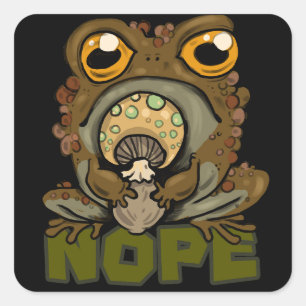 Pegatina Cuadrada ¡No! Toad grumpy