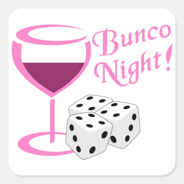 Pegatina Cuadrada Noche Bunco (Anverso)
