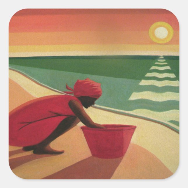 Pegatina Cuadrada Noche de calma 2003 (Anverso)