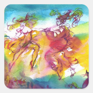 Pegatina Cuadrada NOCHE DE CARNAVAL / Mascarada veneciana, música d