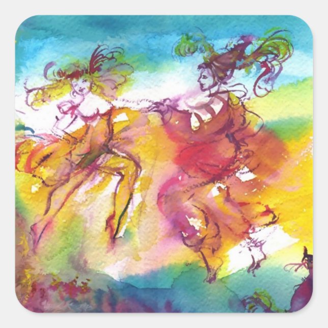 Pegatina Cuadrada NOCHE DE CARNAVAL / Mascarada veneciana, música de (Anverso)