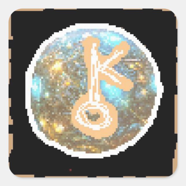 Pegatina Cuadrada Noche de Chiron (Anverso)