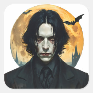 Pegatina Cuadrada Noche de Halloween - Levantamiento de vampiros