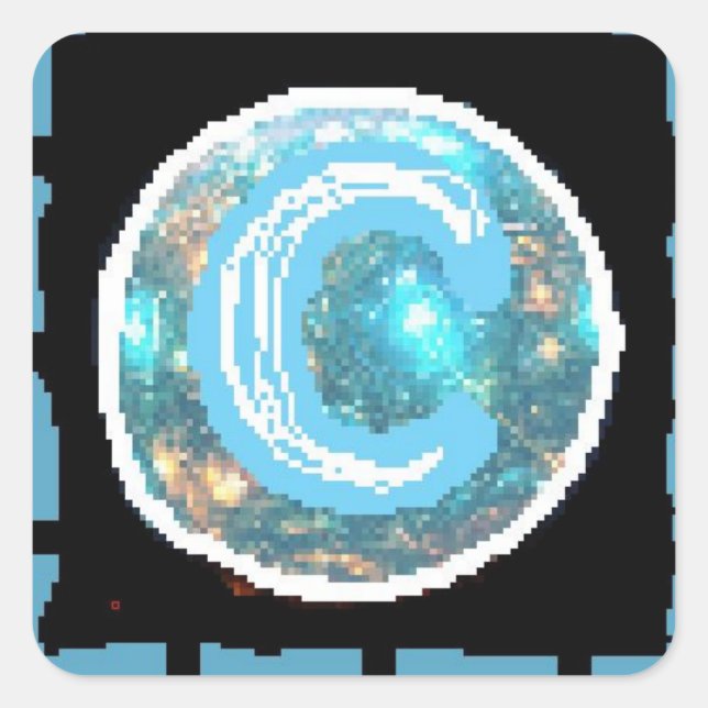 Pegatina Cuadrada Noche de la Luna (Anverso)