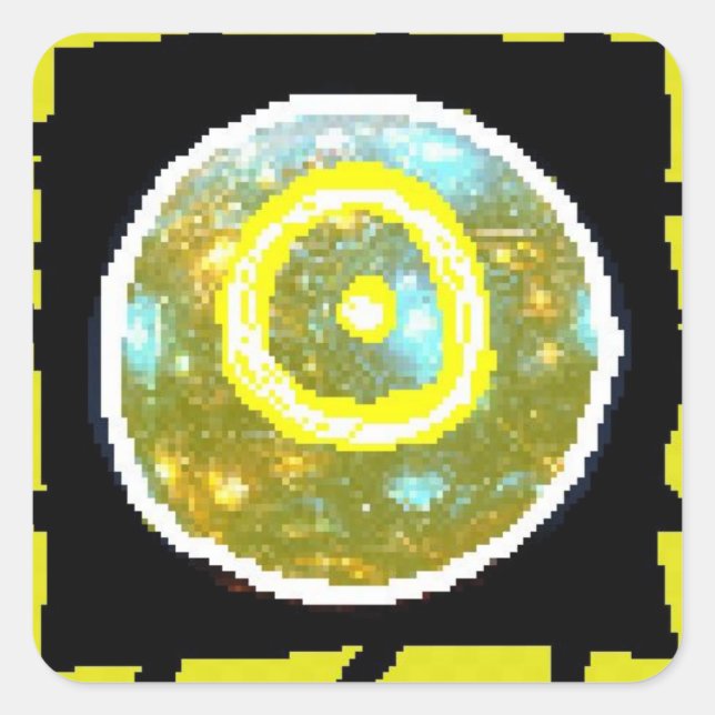 Pegatina Cuadrada Noche de sol (Anverso)