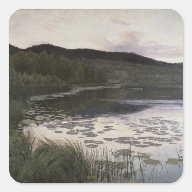 Pegatina Cuadrada Noche de verano de 1886 (Anverso)