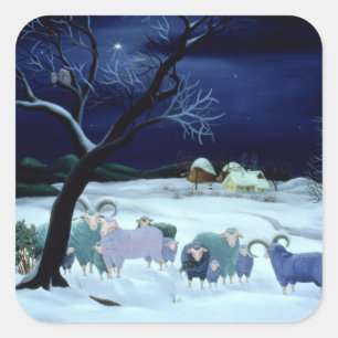 Pegatina Cuadrada Noche Santa de la Noche Silenciosa de 1995