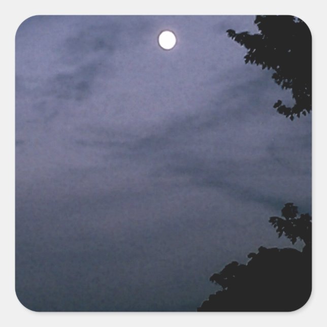 Pegatina Cuadrada Noche temprana (Anverso)