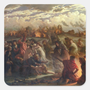 Pegatina Cuadrada Noche Walpurghis, 1862