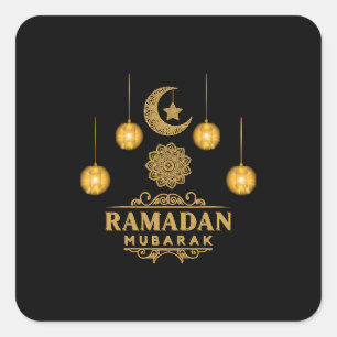 Pegatina Cuadrada Noches elegantes de Ramadán - Eid Mubarak 2026