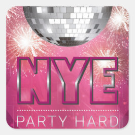 Pegatina Cuadrada Nochevieja