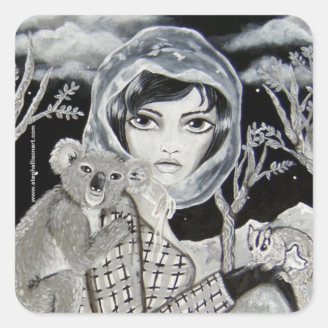 Pegatina Cuadrada Noctural (Anverso)