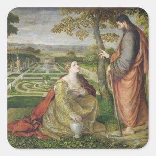 Pegatina Cuadrada Noli yo Tangere