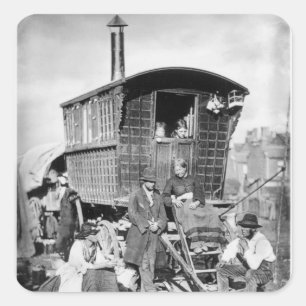 Pegatina Cuadrada Nomades de Londres, c.1876