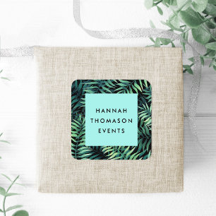 Pegatina Cuadrada Nombre comercial botánico tropical