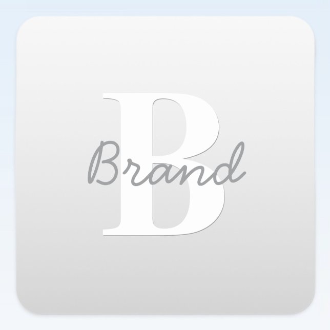 Pegatina Cuadrada Nombre cursivo u otro texto con monograma | Gradie (Subido por el creador)