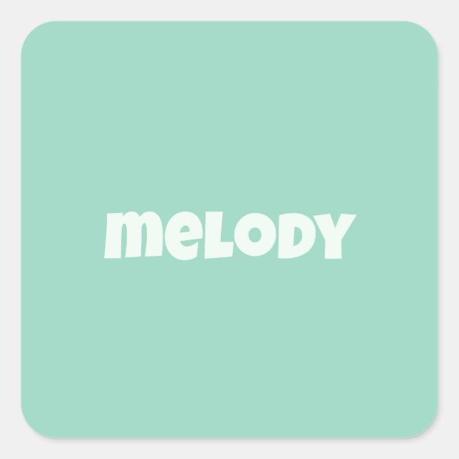 Pegatina Cuadrada Nombre de la decoración moderna de las habitacione (Anverso)