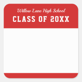 Pegatina Cuadrada Nombre de la unión de estilos de variación de colo