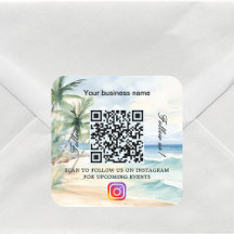 nombre de negocio de playa código qr instagram